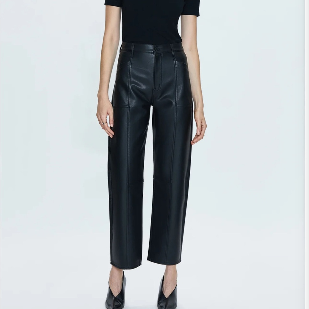 Pistola Black Faux Leather Pants - Taylor High Rise Size 26
